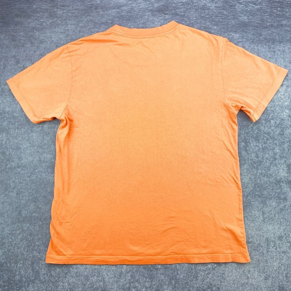 True Religion Mens Buddha Guitar Graphic T-Shirt Orange 100% Cotton Medium
